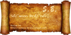 Sámson Brúnó névjegykártya